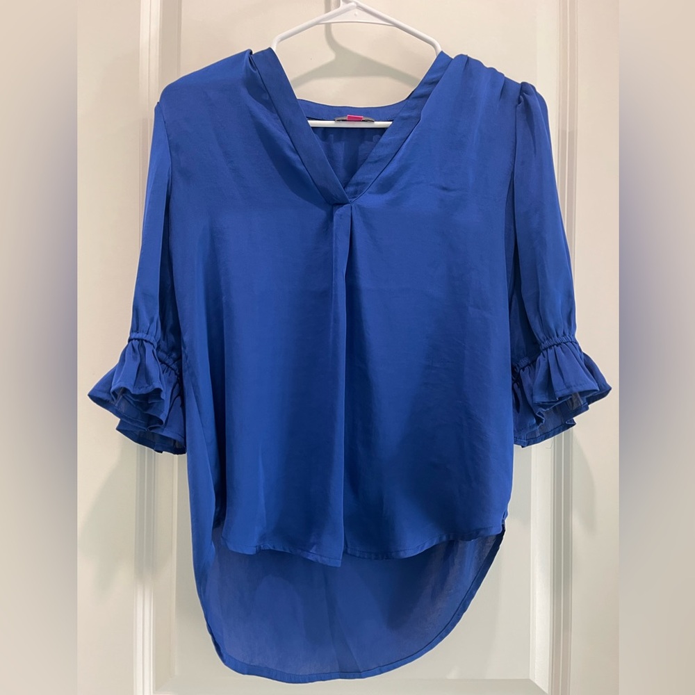 Vince Camuto Royal Blue Blouse/Top - Size XXS